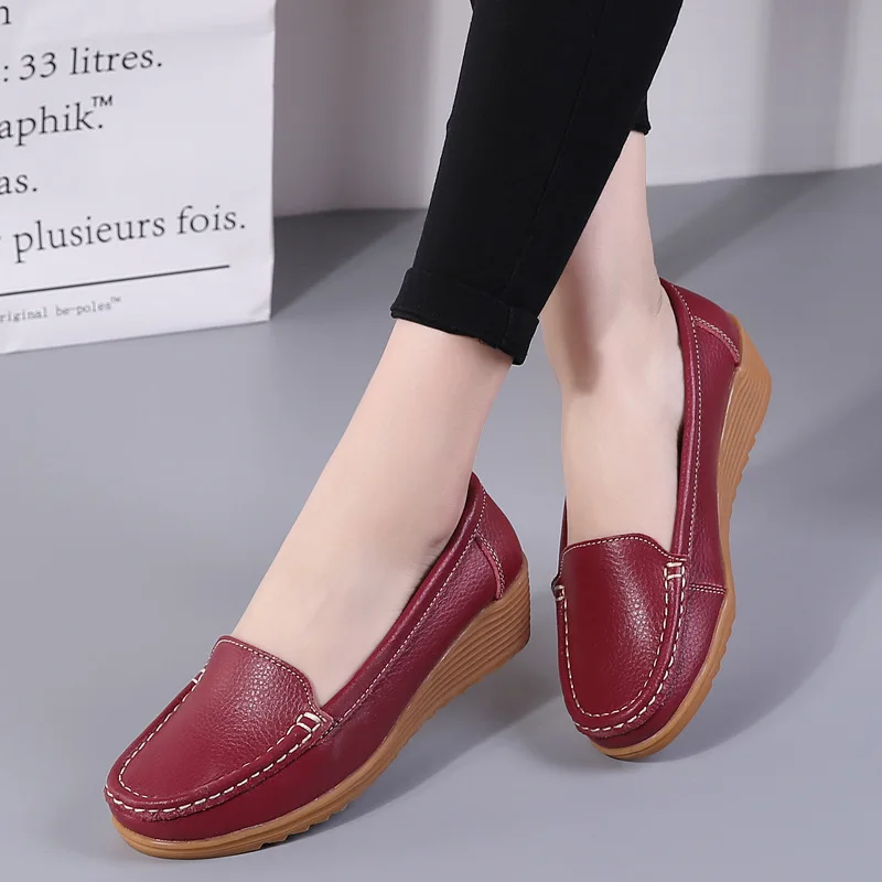 2020 spring and autumn leather mother shoes wedge heel women's shoes casual leather fashionable wedge heel women's shoes
2020 spring and autumn leather mother shoes wedge heel women's shoes casual leather fashionable wedge heel women's shoes