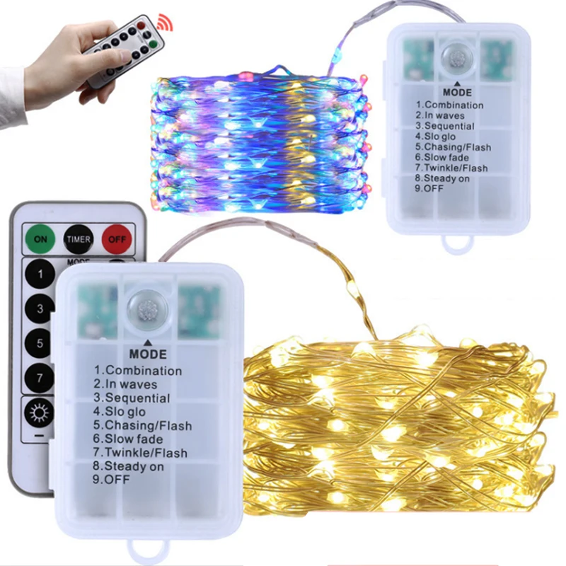 Outdoor LED String Lights Battery Powered Remote Control Garlands Christmas Party Wedding Decorative Fairy Lights Waterproof
Outdoor LED String Lights Battery Powered Remote Control Garlands Christmas Party Wedding Decorative Fairy Lights Waterproof