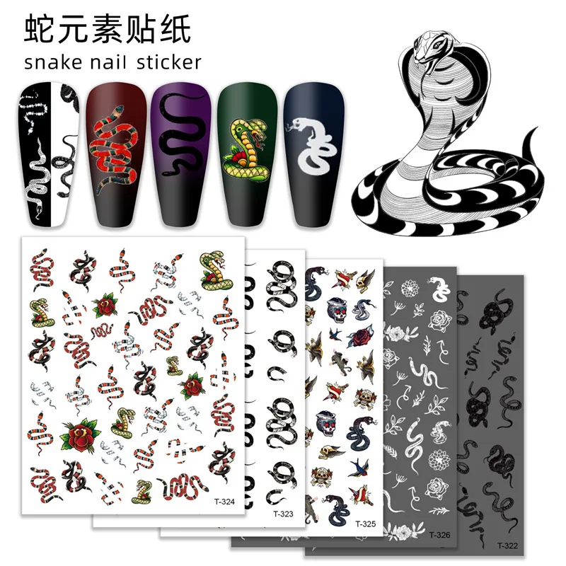 3D Snake Design Nail Art Sticker Colorful Dragon Waterproof Decal Black Snake Nail Art Makeup Decoration Female Hand Cosmetics
3D Snake Design Nail Art Sticker Colorful Dragon Waterproof Decal Black Snake Nail Art Makeup Decoration Female Hand Cosmetics
