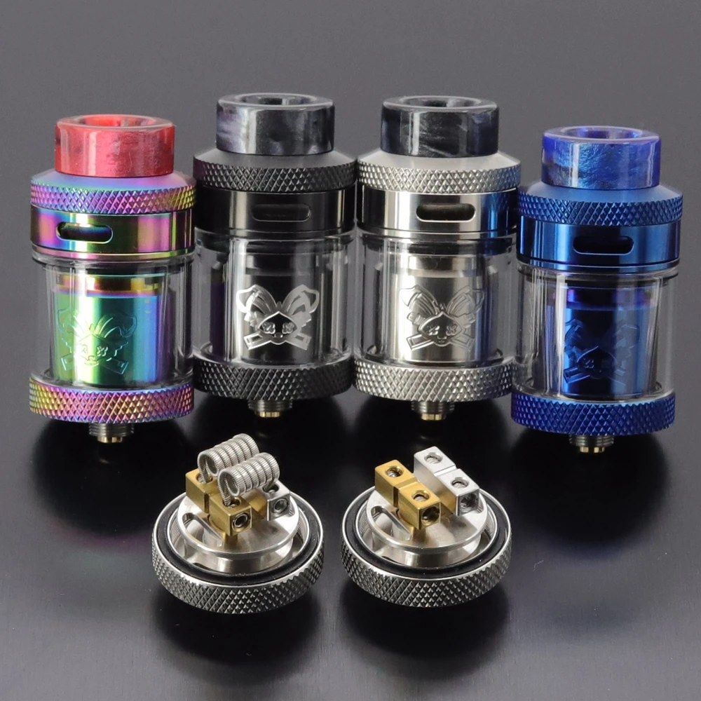 Атомайзер VapSea Dead Rabbit DL RTA, 25 мм, двойная катушка, 24 мм, испаритель с каучуковым наконечником, 2 мл, 4,5 мл, V2
Атомайзер VapSea Dead Rabbit DL RTA, 25 мм, двойная катушка, 24 мм, испаритель с каучуковым наконечником, 2 мл, 4,5 мл, V2