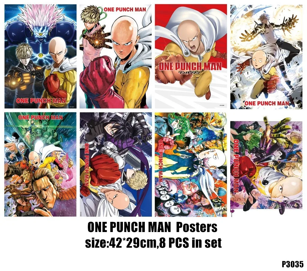 Плакаты ONE PUNCH MAN плакаты Stiker размером 42x29 см Высококачественная печать с