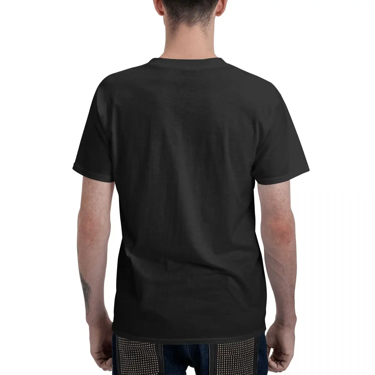 Мужская футболка с коротким рукавом и круглым вырезом из 100% хлопка | одежда