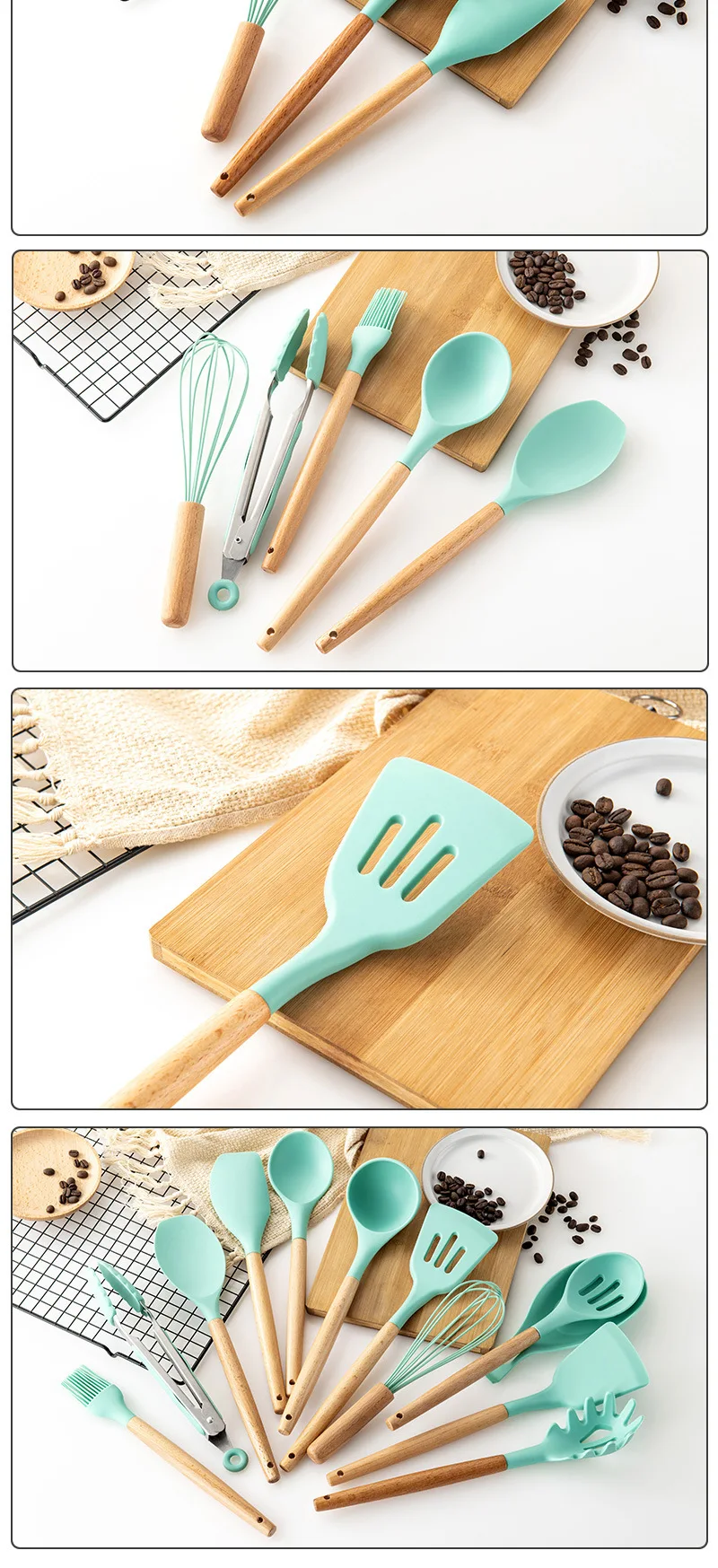 Kitchen Wooden Silonce Handle Non-stick Spatula with Storage Box Cookware High Temperature Resistance Tableware Kitchen Set
Kitchen Wooden Silonce Handle Non-stick Spatula with Storage Box Cookware High Temperature Resistance Tableware Kitchen Set