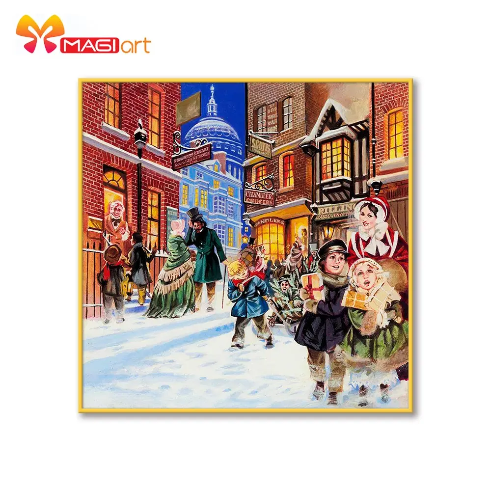 Cross stitch kits Embroidery needlework sets 11CT water soluble canvas patterns 14CT Full Merry Christmas Town NCMC137
Cross stitch kits Embroidery needlework sets 11CT water soluble canvas patterns 14CT Full Merry Christmas Town NCMC137
