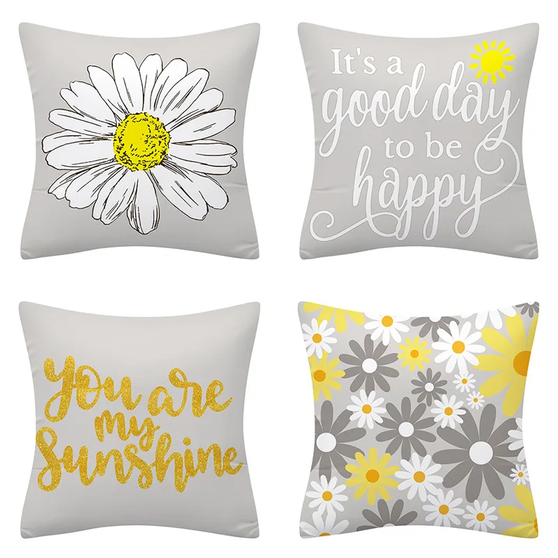 Home Decorative New Creative Yellow Grey Daisy Throw Pillow Cover Art Style Square Pillow Cushion Cover 45x45cm
Home Decorative New Creative Yellow Grey Daisy Throw Pillow Cover Art Style Square Pillow Cushion Cover 45x45cm