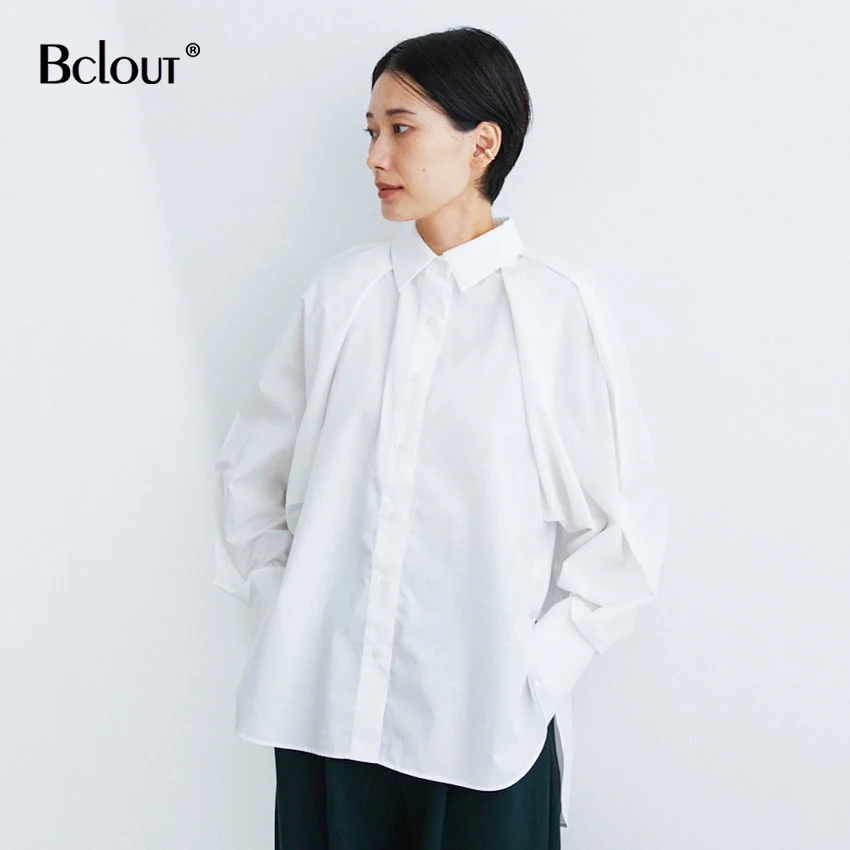 Рубашка Bclout женская с рукавом реглан, хлопковая офисная Элегантная блузка с пышными рукавами, Повседневная однобортная винтажная рубашка, ... 
Рубашка Bclout женская с рукавом реглан, хлопковая офисная Элегантная блузка с пышными рукавами, Повседневная однобортная винтажная рубашка, ...