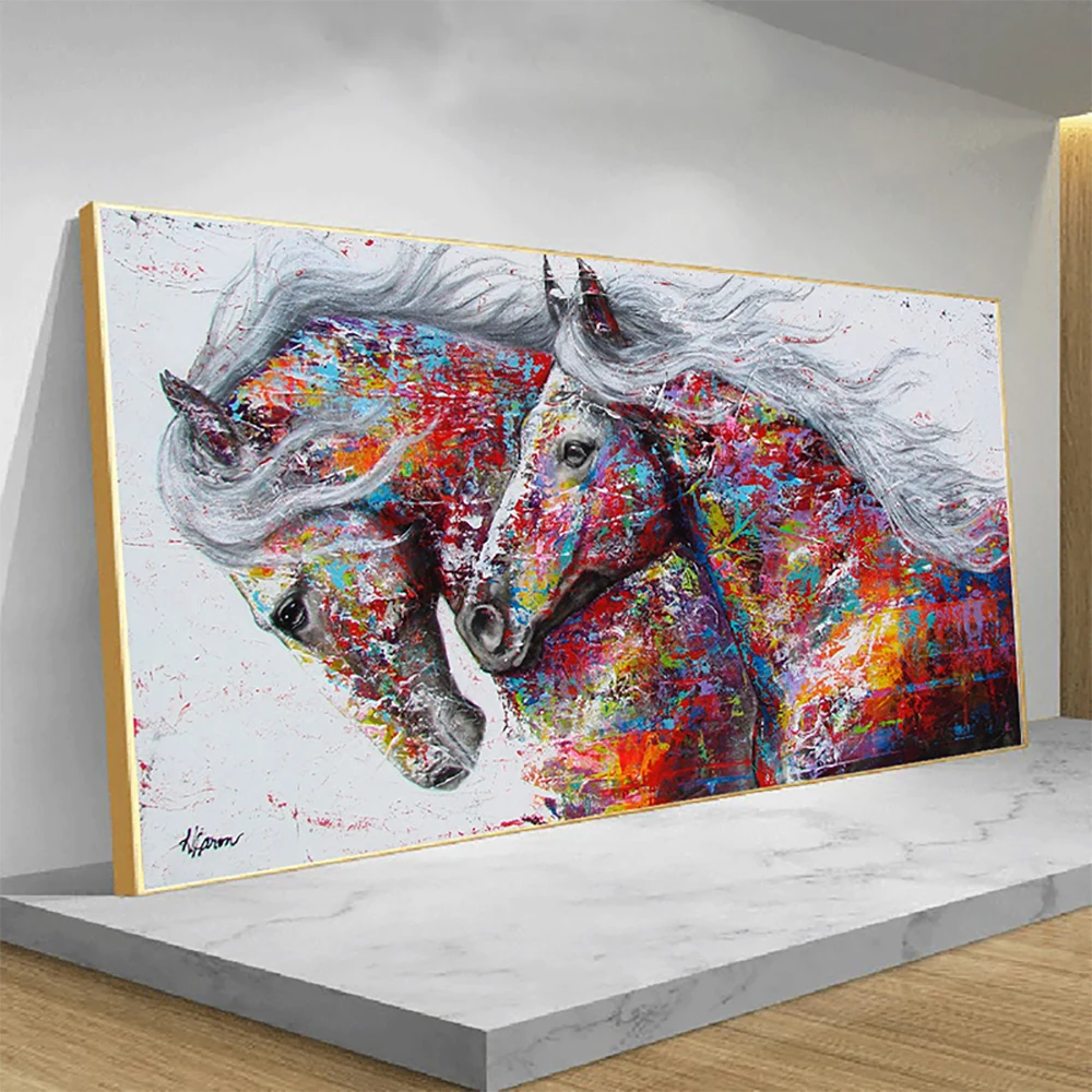 Abstract Colorful Two Running Horses Poster Canvas Painting Print Wall Art Pictures for Living Room Home Decor Bedroom Cuadros
Abstract Colorful Two Running Horses Poster Canvas Painting Print Wall Art Pictures for Living Room Home Decor Bedroom Cuadros
