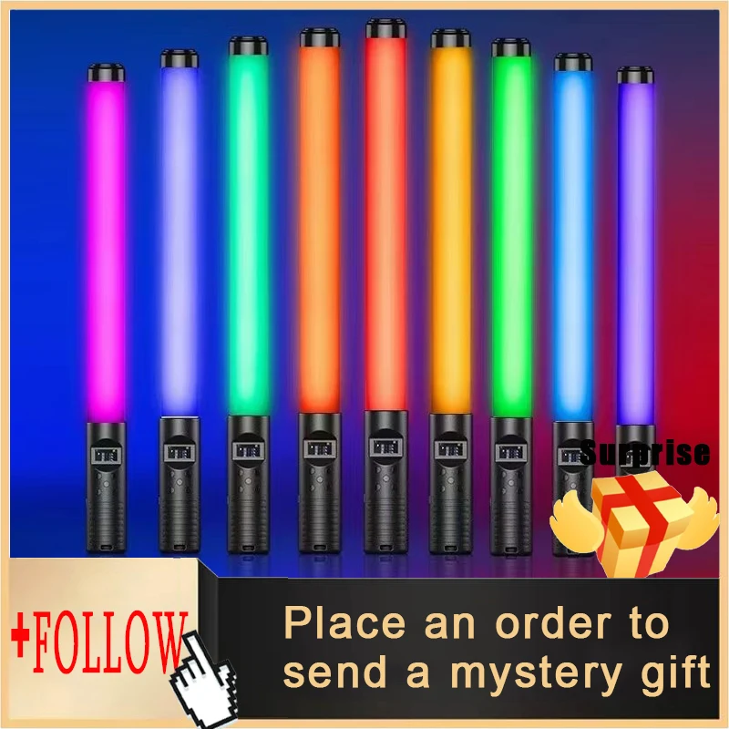 Photographic Fill Light RGB Stick Light Colorful Portable Hand-held External Video Adjustable Color Photo Temperature for Living
Photographic Fill Light RGB Stick Light Colorful Portable Hand-held External Video Adjustable Color Photo Temperature for Living