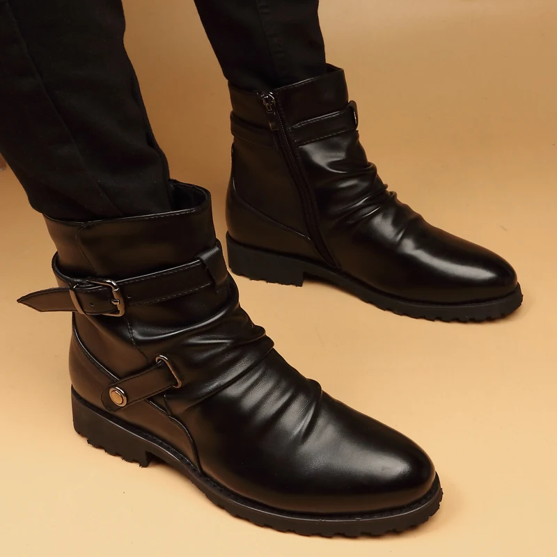 British designer men's boots black natural leather shoes spring autumn cowboy boot breathable trend handsome chelsea botas mans
British designer men's boots black natural leather shoes spring autumn cowboy boot breathable trend handsome chelsea botas mans
