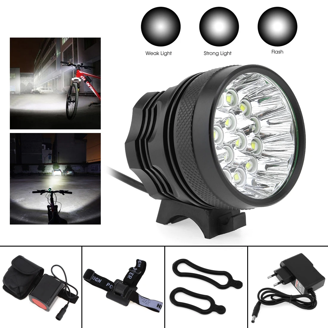 SecurityIng Bicycle Headlights XM-L T6 LED Bicycle Lamp Bike Light Headlight Cycling Torch with 8.4V 6400mAh Battery Set
SecurityIng Bicycle Headlights XM-L T6 LED Bicycle Lamp Bike Light Headlight Cycling Torch with 8.4V 6400mAh Battery Set