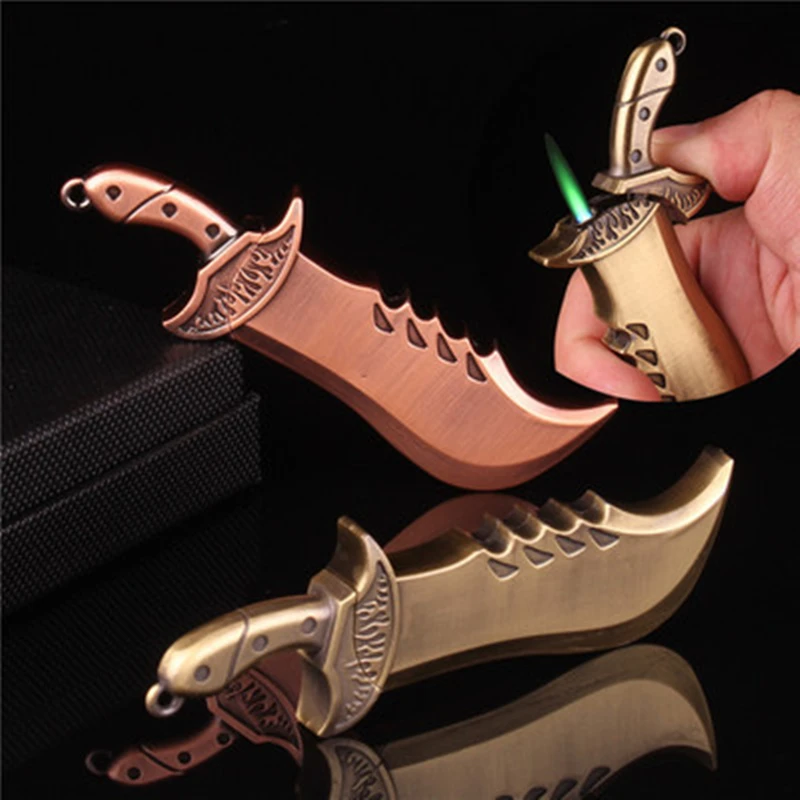 Creative Metal Sword Knife Lighter Torch Butane Gas Cigarette Lighter Inflatable Lighter Hardware Accessories Gift Men'S Toys
Creative Metal Sword Knife Lighter Torch Butane Gas Cigarette Lighter Inflatable Lighter Hardware Accessories Gift Men'S Toys