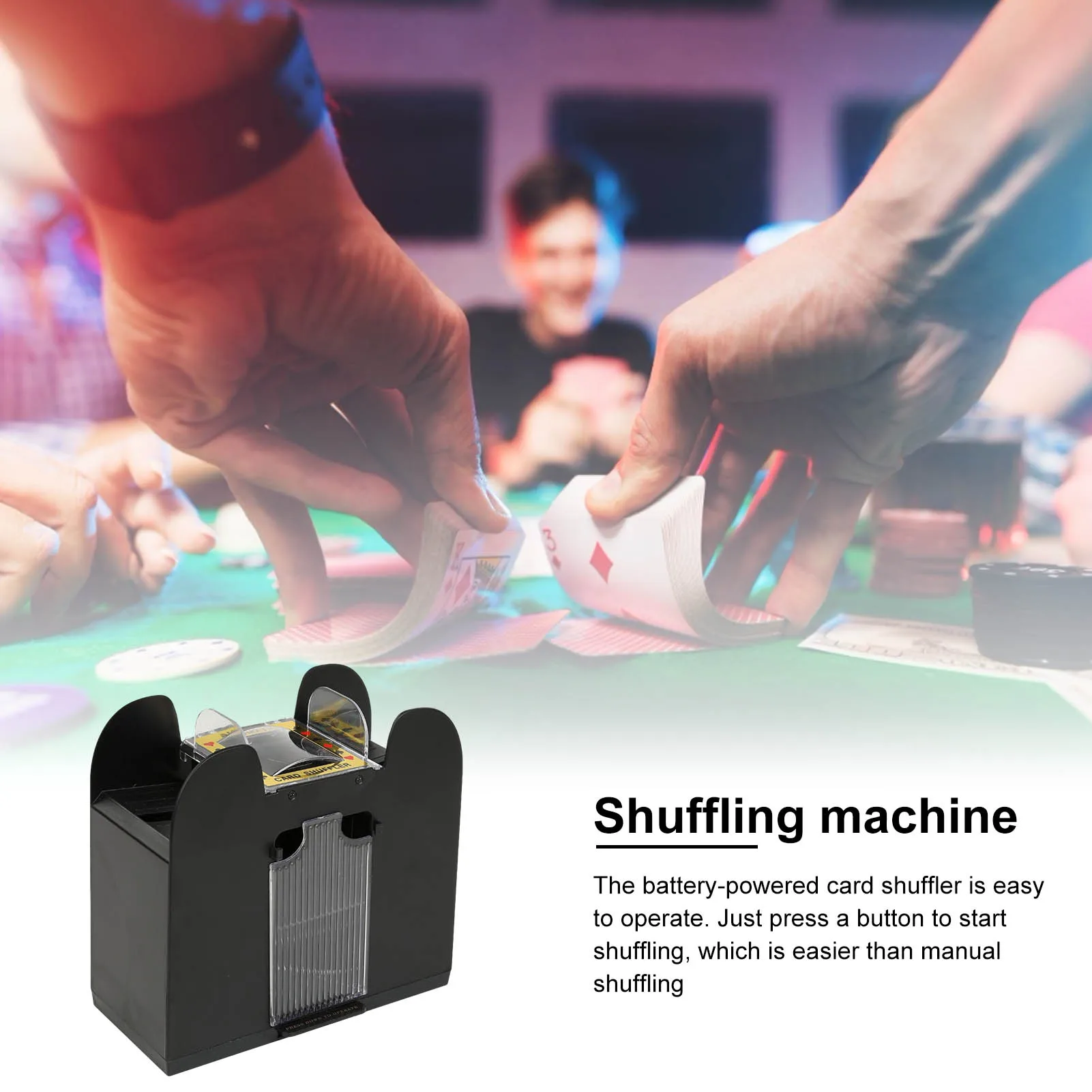 

6 Decks Automatic Poker Card Shuffler Battery Operated Poker Game Playing Shuffling Machine Advanced Shuffle Robot