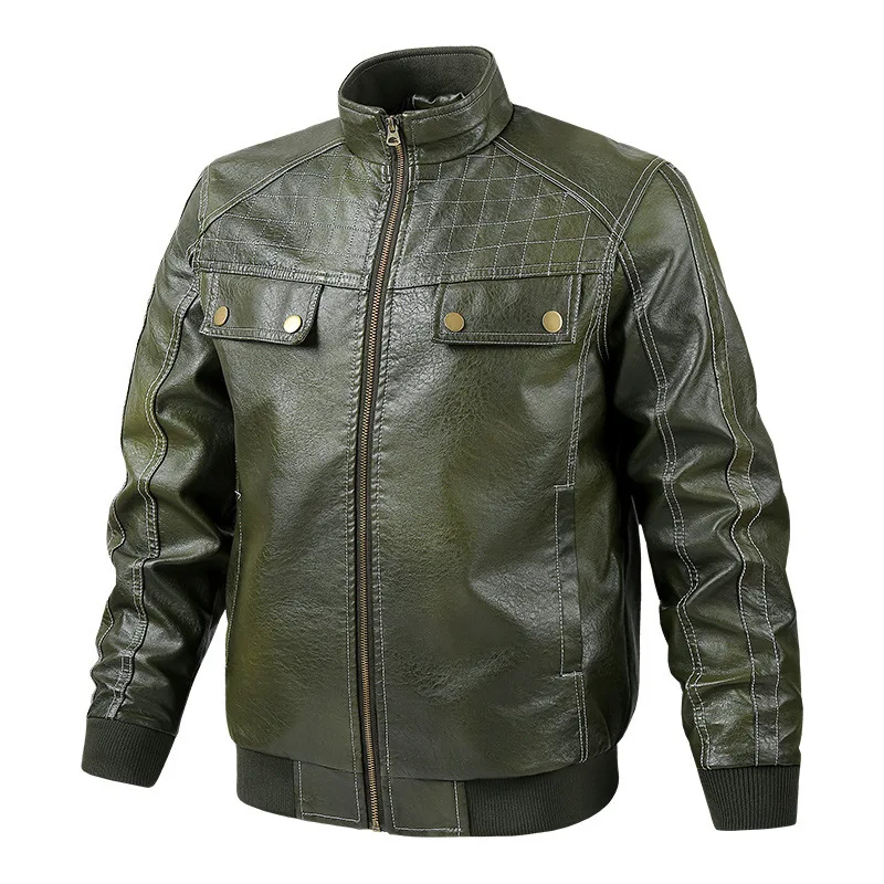 2022 Men's Autumn and Winter Embroidered Motorcycle Leather Clothing Youth Stand Collar Casual Leather Clothing
2022 Men's Autumn and Winter Embroidered Motorcycle Leather Clothing Youth Stand Collar Casual Leather Clothing