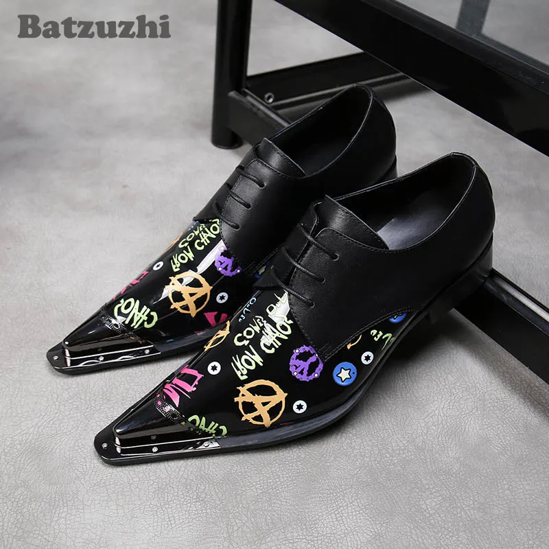 Batzuzhi Black Genuine Leather Dress Shoes Men Fashion Men Oxford Shoes Pointed Metal Toe Lace-up Formal Business Shoes, Big 12
Batzuzhi Black Genuine Leather Dress Shoes Men Fashion Men Oxford Shoes Pointed Metal Toe Lace-up Formal Business Shoes, Big 12