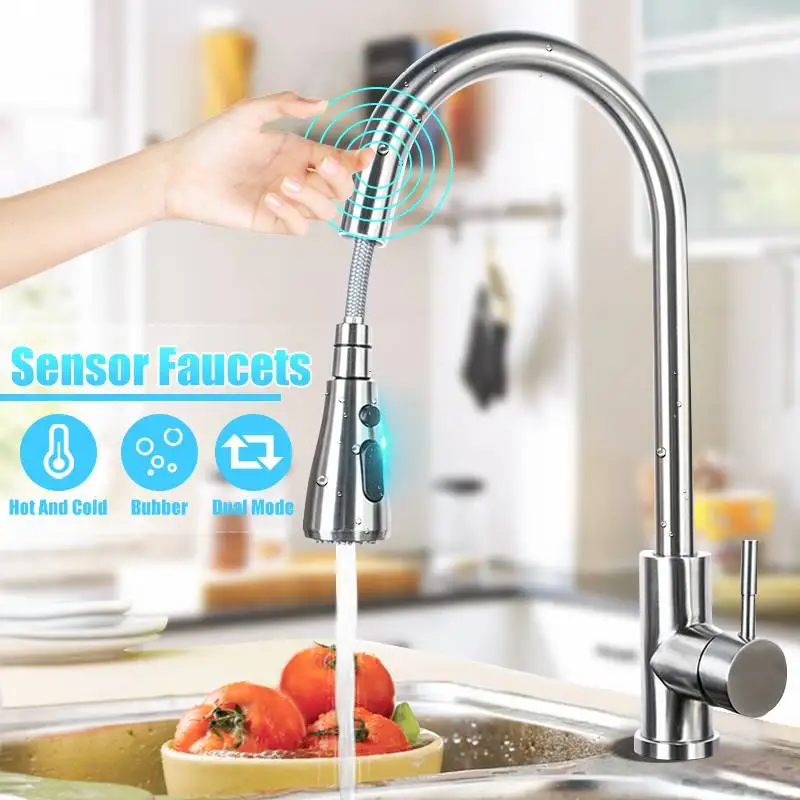 Pro Sensor Smart Kitchen Faucets Mixer Tap Single Handle Dual Outlet Water Modes Touch Inductive Device Bathroom Nozzle Tap
Pro Sensor Smart Kitchen Faucets Mixer Tap Single Handle Dual Outlet Water Modes Touch Inductive Device Bathroom Nozzle Tap