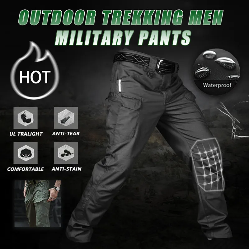 Men Casual Cargo Pants Plus Size Camouflage Multiple Pocket Waterproof Military Tactical Pants Outdoor Trekking Trousers 2021 
Men Casual Cargo Pants Plus Size Camouflage Multiple Pocket Waterproof Military Tactical Pants Outdoor Trekking Trousers 2021