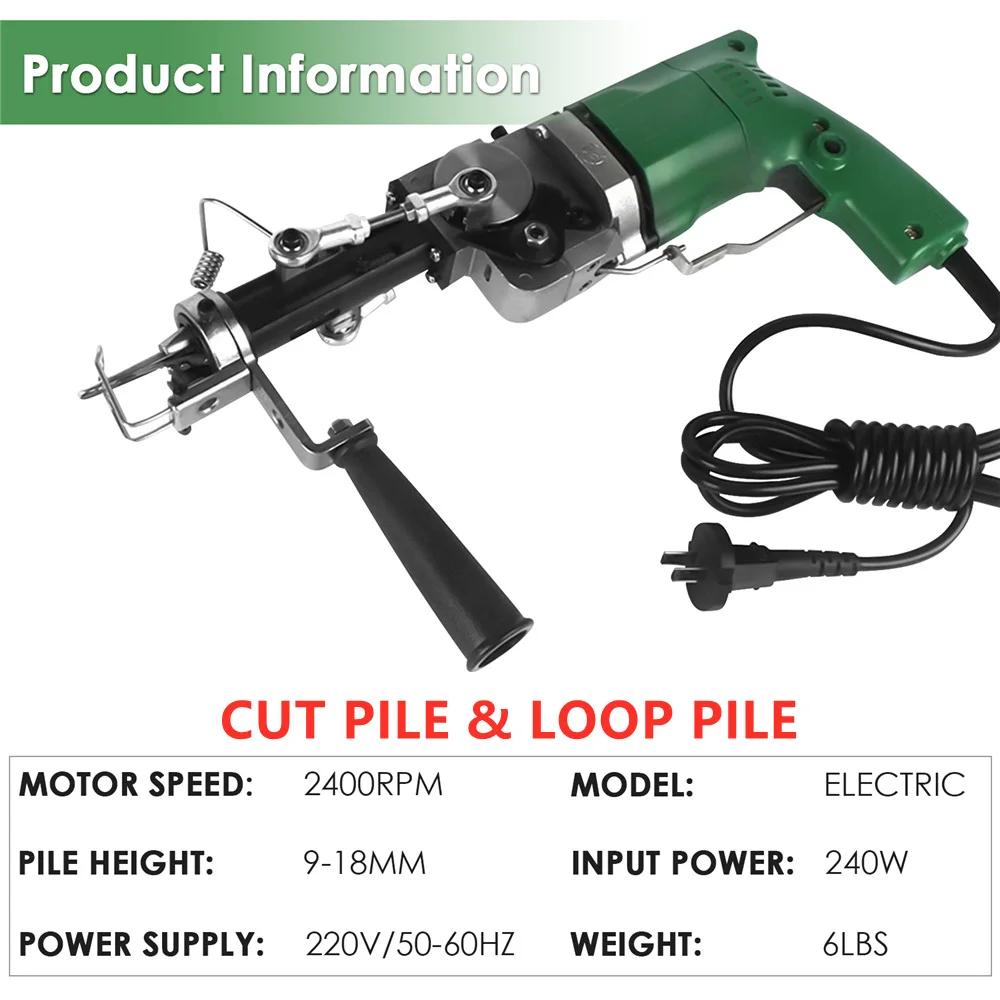 2400RPM Tufting Gun Electric Rug Tufting Machine Wall Tapestries Hand Tufting Gun Can Do Both Cut Pile And Loop Pile EU US Plug
2400RPM Tufting Gun Electric Rug Tufting Machine Wall Tapestries Hand Tufting Gun Can Do Both Cut Pile And Loop Pile EU US Plug