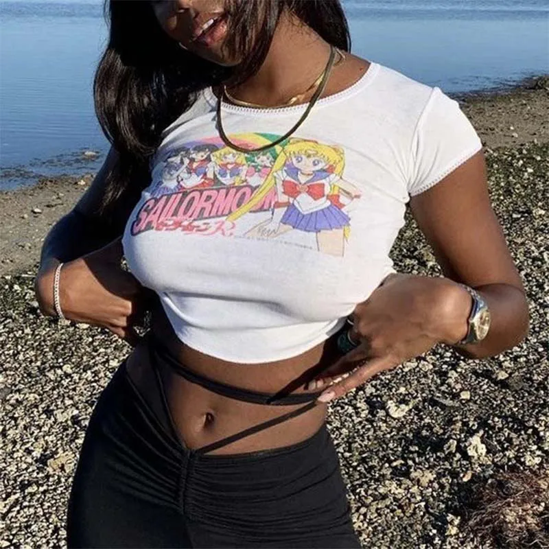 2021 summer new short sleeve women's round neck T-shirt bottom shirt, European and American style, slim fitting, navel revealing
2021 summer new short sleeve women's round neck T-shirt bottom shirt, European and American style, slim fitting, navel revealing