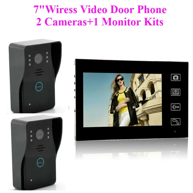 Yobang Security 7 Inch Wireless Touch Display Doorbell 2 Cameras Kits Video Door Phone Smart Home Intercom System
Yobang Security 7 Inch Wireless Touch Display Doorbell 2 Cameras Kits Video Door Phone Smart Home Intercom System