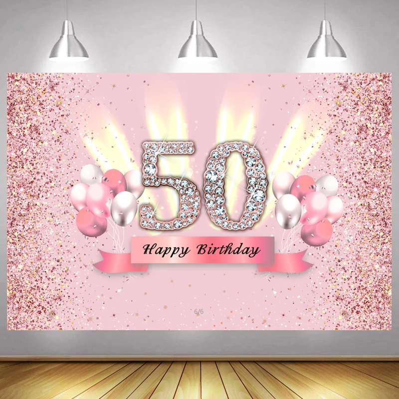 Pink 50th Photo Backdrop Lady Happy Birthday Party Decoration Gold Light Balloon Diamond Photography Backgrounds Banner
Pink 50th Photo Backdrop Lady Happy Birthday Party Decoration Gold Light Balloon Diamond Photography Backgrounds Banner