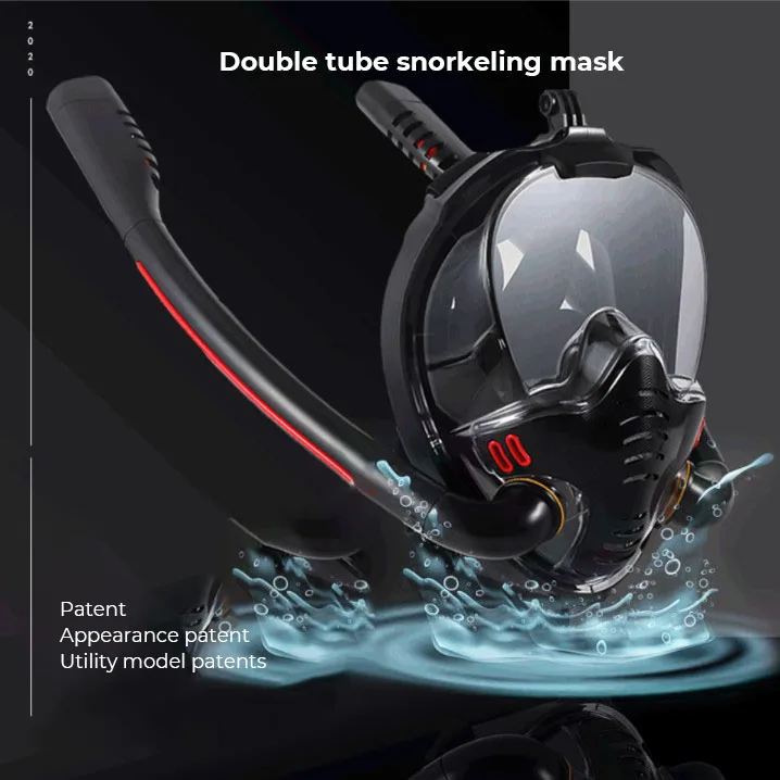 Full Face Snorkeling Mask Double Tube Silicone Full Dry Diving Mask Adult Swimming Mask Diving Goggles
Full Face Snorkeling Mask Double Tube Silicone Full Dry Diving Mask Adult Swimming Mask Diving Goggles