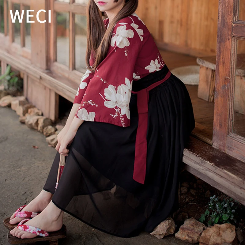 WECI New Printed Classical Hanfu Sexy Lingerie Chiffon High Waist Long Skirt Uniform Suit Japanese Cute Nightdress Kimono Female
WECI New Printed Classical Hanfu Sexy Lingerie Chiffon High Waist Long Skirt Uniform Suit Japanese Cute Nightdress Kimono Female