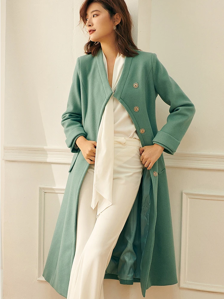Green Thick Mid-Long Women Wool Coat Vintage Single Breasted V-Neck Slim Office Lady Winter Wear Fashion Female Outerwear
Green Thick Mid-Long Women Wool Coat Vintage Single Breasted V-Neck Slim Office Lady Winter Wear Fashion Female Outerwear