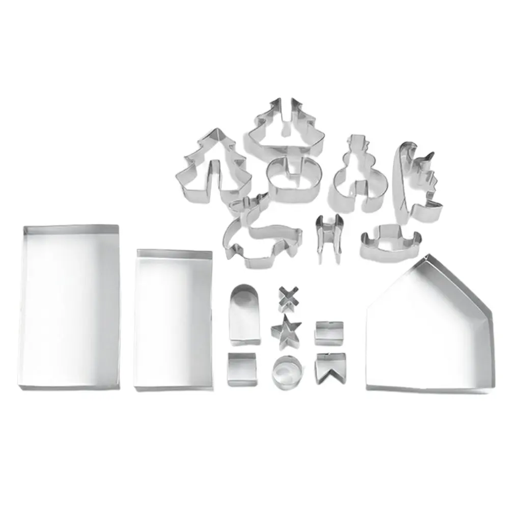 Baking Molds 18PCS/SET Cooking Utensils Cookies Cutter Stainless Steel 3D Cookie Mold Gingerbread Molding For Christmas
Baking Molds 18PCS/SET Cooking Utensils Cookies Cutter Stainless Steel 3D Cookie Mold Gingerbread Molding For Christmas