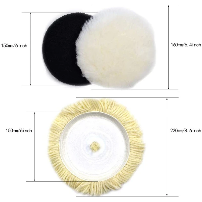 Polishing Buffing Pads Kit,6Inches Car Polishing Wheel for Drill,Car Foam Drill Buffer Sponge Pads for Car Care Polisher
Polishing Buffing Pads Kit,6Inches Car Polishing Wheel for Drill,Car Foam Drill Buffer Sponge Pads for Car Care Polisher