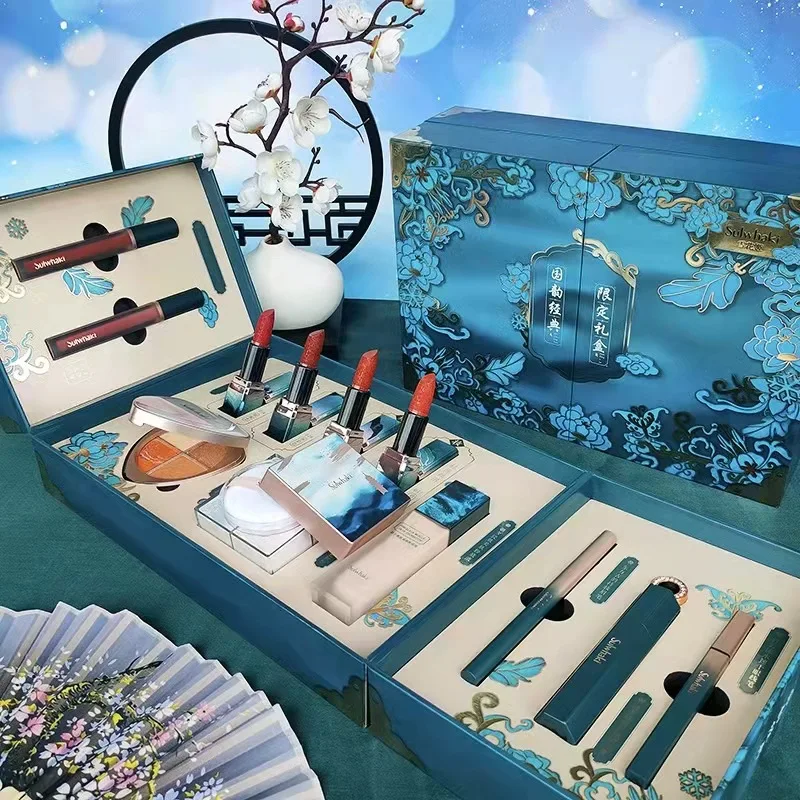 Oriental Chinese Style Makeup Gift Box Set Matte Carved Lipstick Lip Glaze Eye Shadow Loose Powder Mascara 12-piece Set Cosmetic
Oriental Chinese Style Makeup Gift Box Set Matte Carved Lipstick Lip Glaze Eye Shadow Loose Powder Mascara 12-piece Set Cosmetic