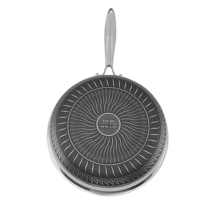 Nonstick Frying Pan,11 Inch Stainless Steel Pan Uncoated No-Stick Pan Light Oily Fume Pan Frying Steak Pan for Kitchen
Nonstick Frying Pan,11 Inch Stainless Steel Pan Uncoated No-Stick Pan Light Oily Fume Pan Frying Steak Pan for Kitchen