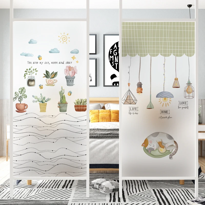 Electrostatic frosted seamless glue-free glass film window grille sticker opaque creative frosted bathroom balcony pvc film
Electrostatic frosted seamless glue-free glass film window grille sticker opaque creative frosted bathroom balcony pvc film