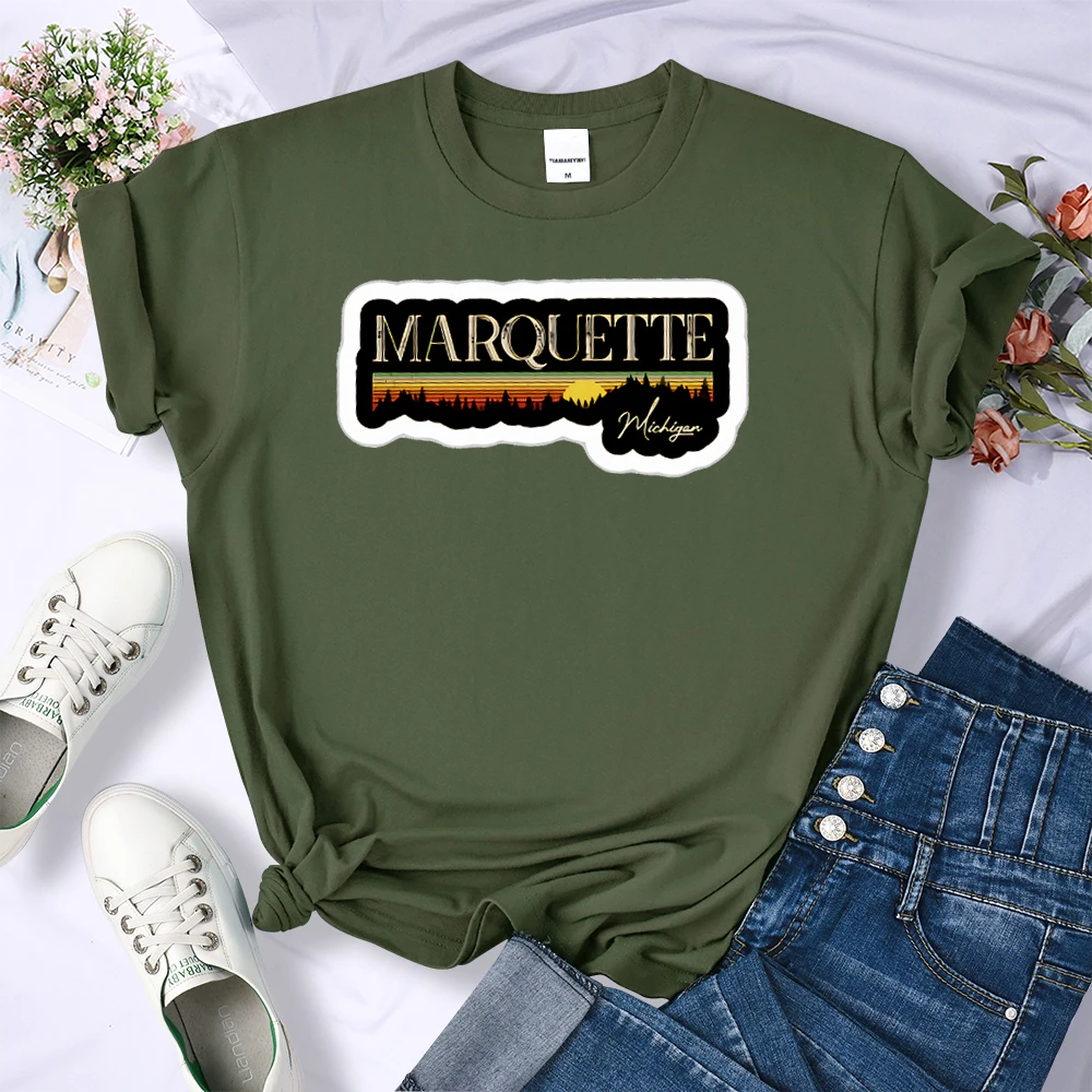Marquette Print Woman Tshirts Spring Summer High Quality T Shirts Breathable Harajuku T-shirt Soft Comfortablet Shirts Woman
Marquette Print Woman Tshirts Spring Summer High Quality T Shirts Breathable Harajuku T-shirt Soft Comfortablet Shirts Woman