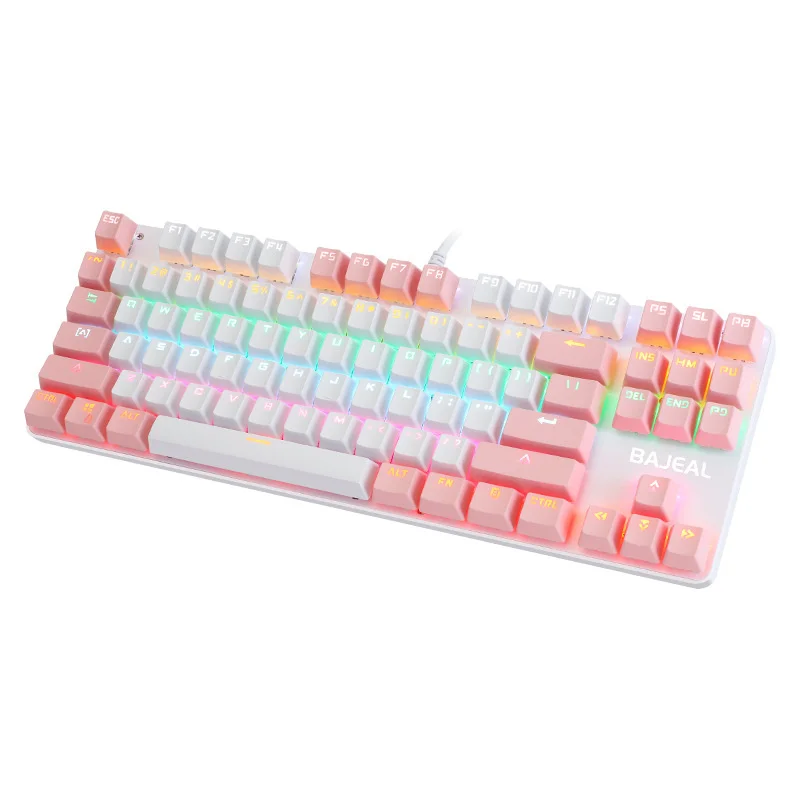 87-Key Green Mechanical Keyboard RGB USB Wired Gaming Mix Backlit LED Keyboard for Gamer Computer Laptop Keyboard Backlit 
87-Key Green Mechanical Keyboard RGB USB Wired Gaming Mix Backlit LED Keyboard for Gamer Computer Laptop Keyboard Backlit