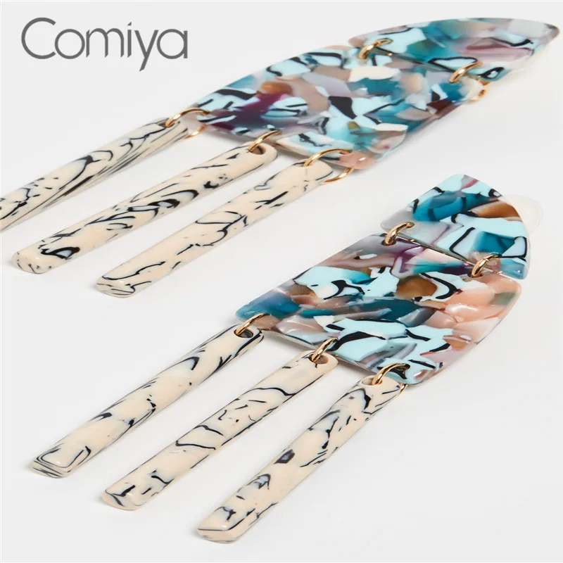 Comiya Personality Fashion Long Geometric Acrylic Drop Earrings For Women Mujer Moda Pendientes Ethnic Boho Dangle Earring | Украшения и