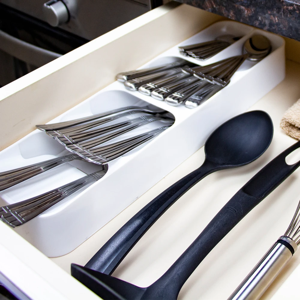 Kitchen Organizer Cutlery Drawer Storage Box Tray Fork Spoon Divider Container for Kitchen Utensils Kitchen Cabinet Stand Rack
Kitchen Organizer Cutlery Drawer Storage Box Tray Fork Spoon Divider Container for Kitchen Utensils Kitchen Cabinet Stand Rack