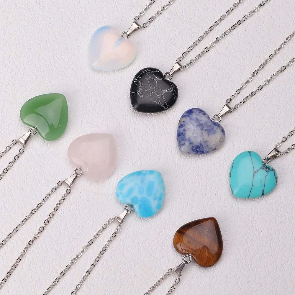 Fashion Natural Stone Heart Pendants Necklace for Bridal Women Party Wedding Pendant Necklace Romantic Trendy Jewelry Wholesale
Fashion Natural Stone Heart Pendants Necklace for Bridal Women Party Wedding Pendant Necklace Romantic Trendy Jewelry Wholesale