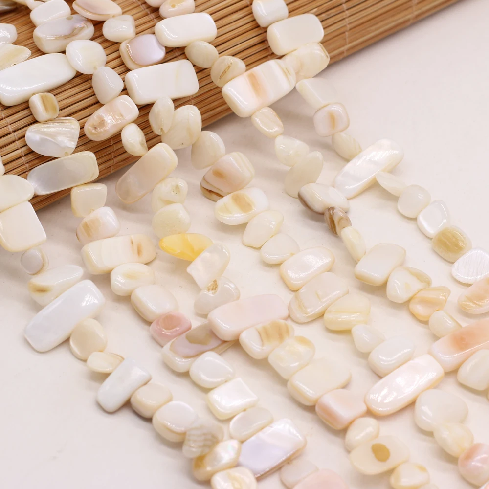 Natural Shell Beaded Irregular Rectangle Mother of Pearl Shell Loose Beads for DIY Necklace Earring Bracelet Jewelry Making Gift
Natural Shell Beaded Irregular Rectangle Mother of Pearl Shell Loose Beads for DIY Necklace Earring Bracelet Jewelry Making Gift