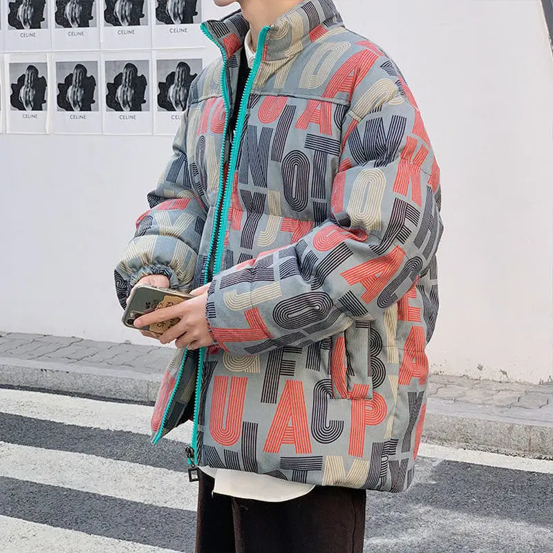 Men's Down Jacket Rainbow Letters Jacket Men Thick Parkas Coat Warm Padded Jacket Harajuku Puffer Windbreaker Streetwear Outwear
Men's Down Jacket Rainbow Letters Jacket Men Thick Parkas Coat Warm Padded Jacket Harajuku Puffer Windbreaker Streetwear Outwear