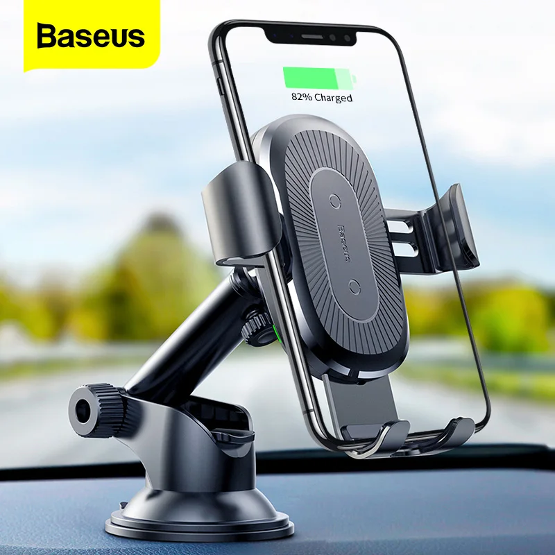 Автомобильное беспроводное зарядное устройство Baseus для iPhone X 8 Samsung