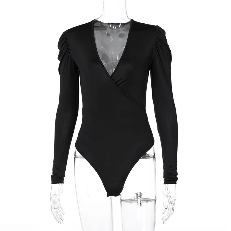 CNYISHE Sexy Deep V-neck Puff Sleeve Bodysuit Rompers Women Jumpsuit 2021 Spring Skinny Bodies Ladies Female Tops Solid Overalls
CNYISHE Sexy Deep V-neck Puff Sleeve Bodysuit Rompers Women Jumpsuit 2021 Spring Skinny Bodies Ladies Female Tops Solid Overalls