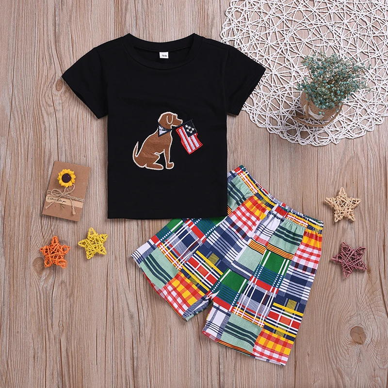 Baby Toddler Girl Clothes Girls Outfits Two Piece Set Summer Fashion 2-6 Years Kids Clothing Cute Dog T-shirt Color Beach Shorts 
Baby Toddler Girl Clothes Girls Outfits Two Piece Set Summer Fashion 2-6 Years Kids Clothing Cute Dog T-shirt Color Beach Shorts