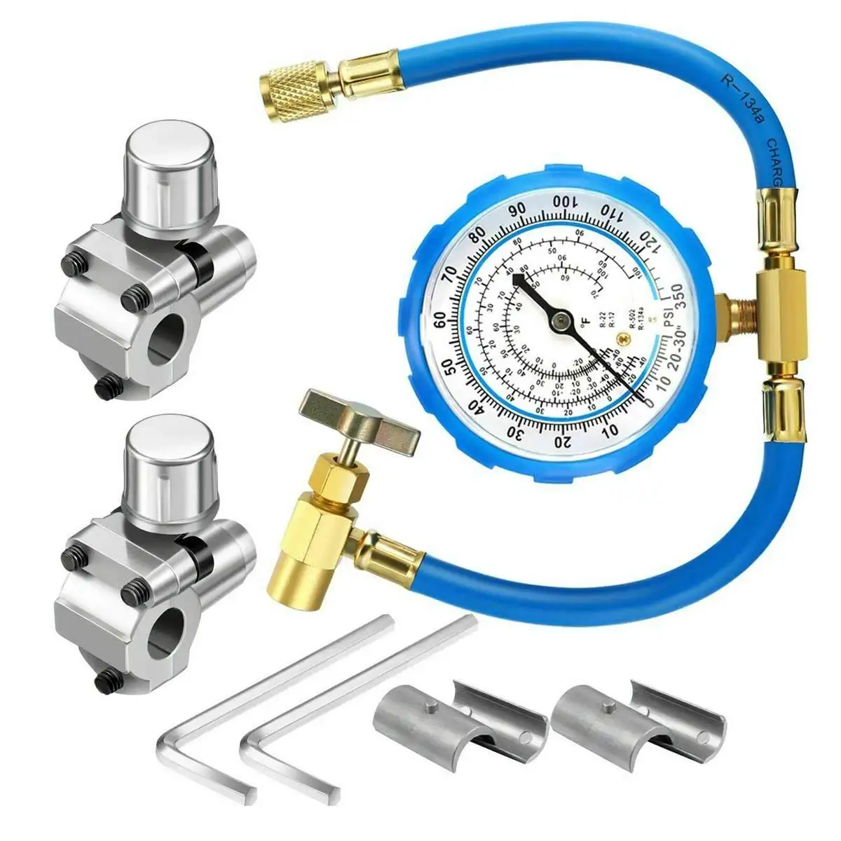 NEW 3Pcs/Set BPV31 Hose Refrigerant Valve Bullet Piercing U-type Charging Tools BPV31 Bullet Piercing Tap Valve Kit
NEW 3Pcs/Set BPV31 Hose Refrigerant Valve Bullet Piercing U-type Charging Tools BPV31 Bullet Piercing Tap Valve Kit