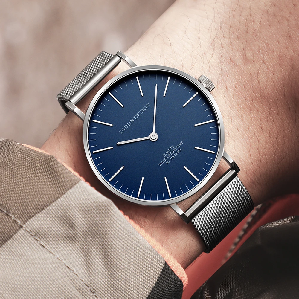 DIDUN New Watches Men Luxury Brand 5.5mm ultra-thin fashion Men Watches Waterproof Full Steel Quartz Men Watch
DIDUN New Watches Men Luxury Brand 5.5mm ultra-thin fashion Men Watches Waterproof Full Steel Quartz Men Watch