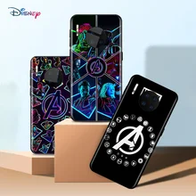Marvel Avengers A Logo For Huawei Mate 40 RS Porsche Design 30 20 X 10 Lite Pro Plus Soft TPU Silicone Black Cover Phone Case