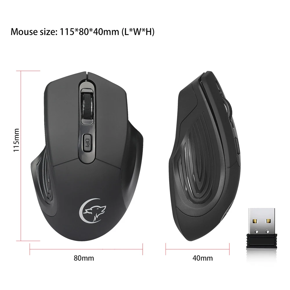 YWYT G838 2.4GHz Wireless Mouse Ergonomic Anti Fatigue with USB Receiver 2400DPI 6 Keys Mouse for Mac OS Windows Laptop
YWYT G838 2.4GHz Wireless Mouse Ergonomic Anti Fatigue with USB Receiver 2400DPI 6 Keys Mouse for Mac OS Windows Laptop