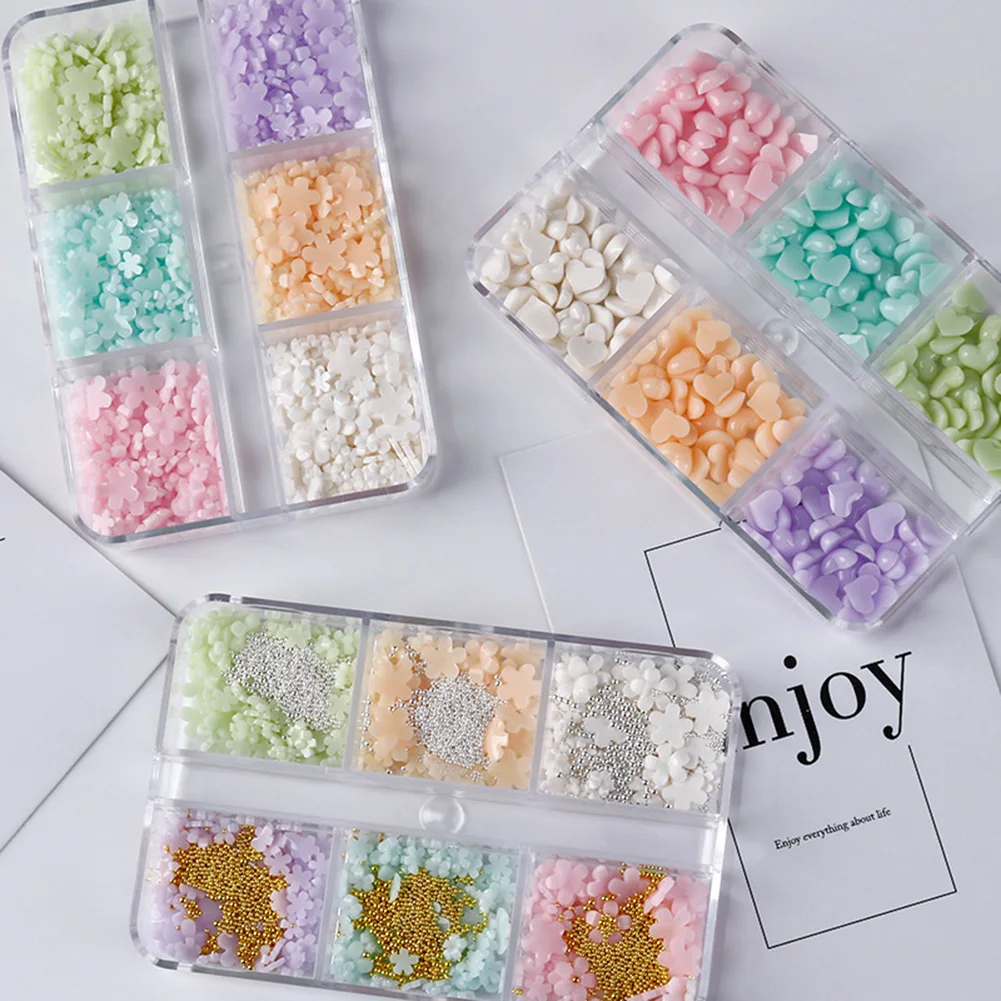 Color-Changed Flower Decors 5petals Japanese Resin Macaroon Florets 6Grids/Box UV Flower Mix Nail 3D Accessory Kit 3+6mm
Color-Changed Flower Decors 5petals Japanese Resin Macaroon Florets 6Grids/Box UV Flower Mix Nail 3D Accessory Kit 3+6mm