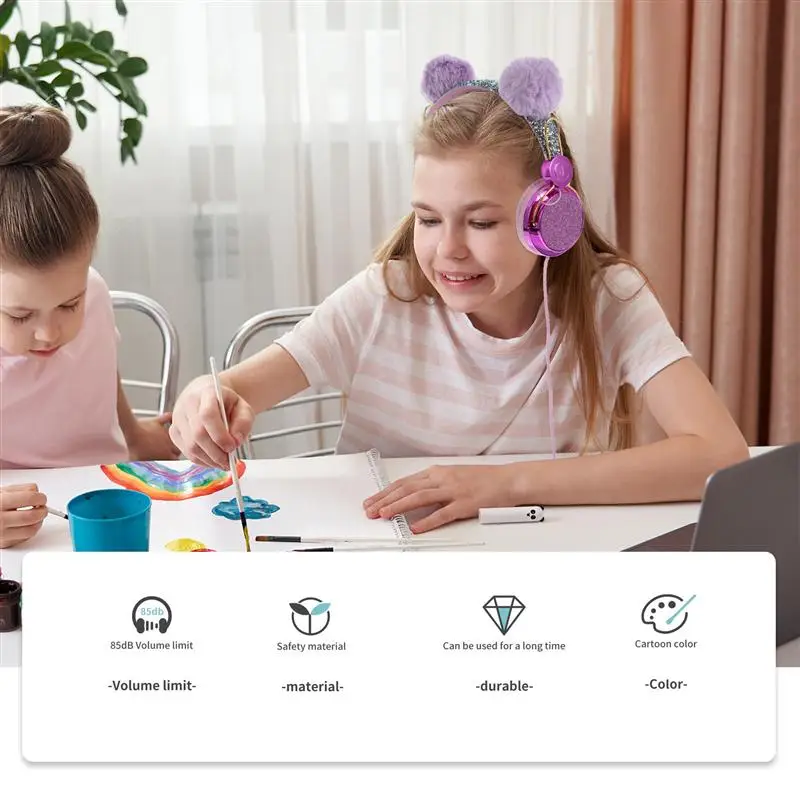 Children Cartoon Cellphone Computer Headset Premium Durable Computer Headset
