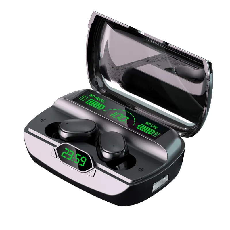 G6 TWS Active Noise Reduction Wireless Bluetooth Headset Charging Cassette Power Bank with Clock Display Binaural 5.0 Stereo
G6 TWS Active Noise Reduction Wireless Bluetooth Headset Charging Cassette Power Bank with Clock Display Binaural 5.0 Stereo