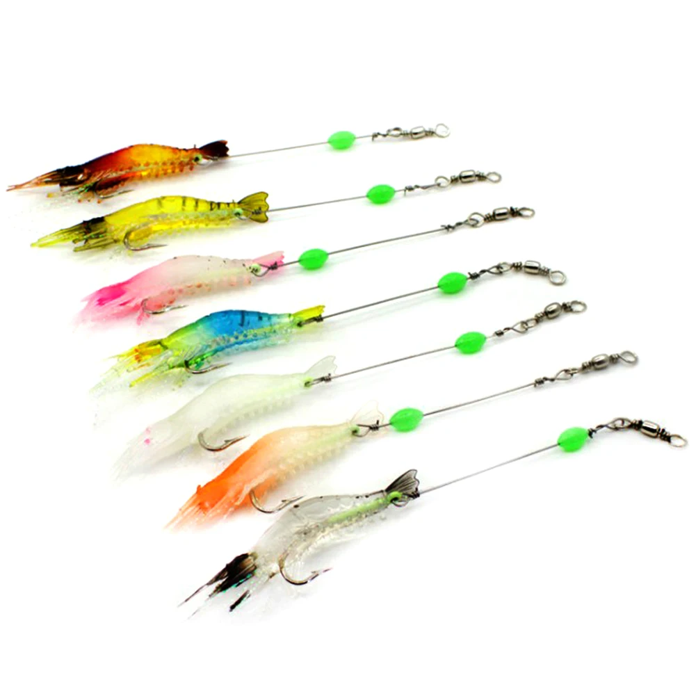 7pcs/Lot New Luminous Shrimp Fishing Lure Set 8cm 5g Soft Bait Fishing Tackle Bead Shrimp Silicon Soft Artificial Bait pesca
7pcs/Lot New Luminous Shrimp Fishing Lure Set 8cm 5g Soft Bait Fishing Tackle Bead Shrimp Silicon Soft Artificial Bait pesca